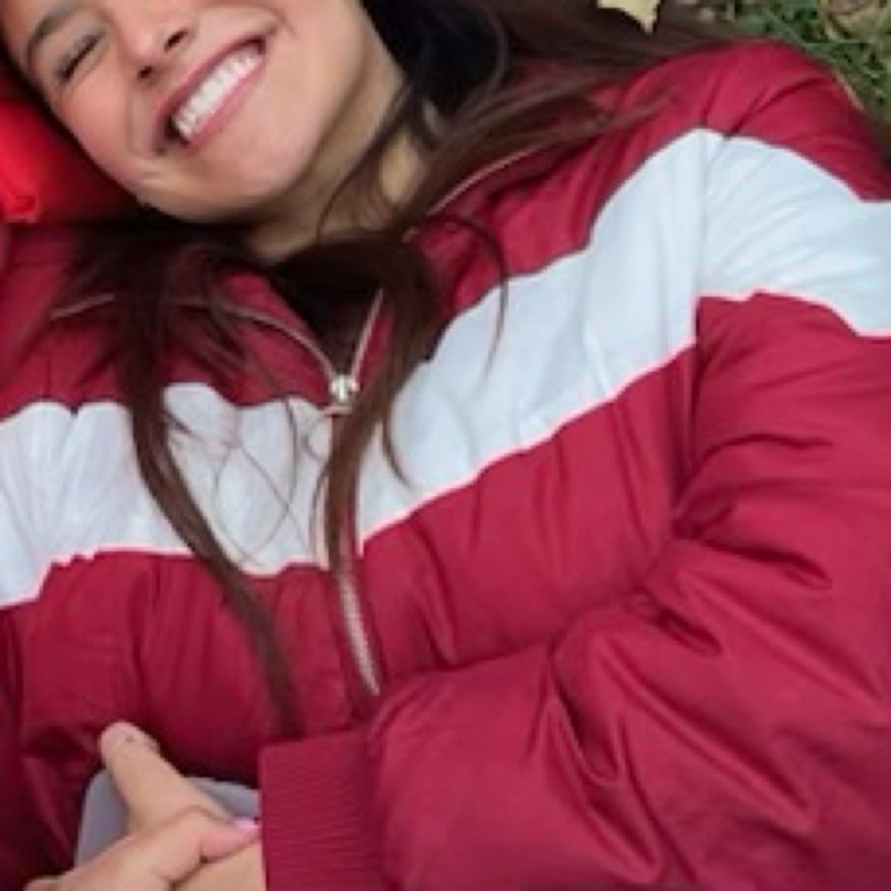 Red & White Puffer Jacket